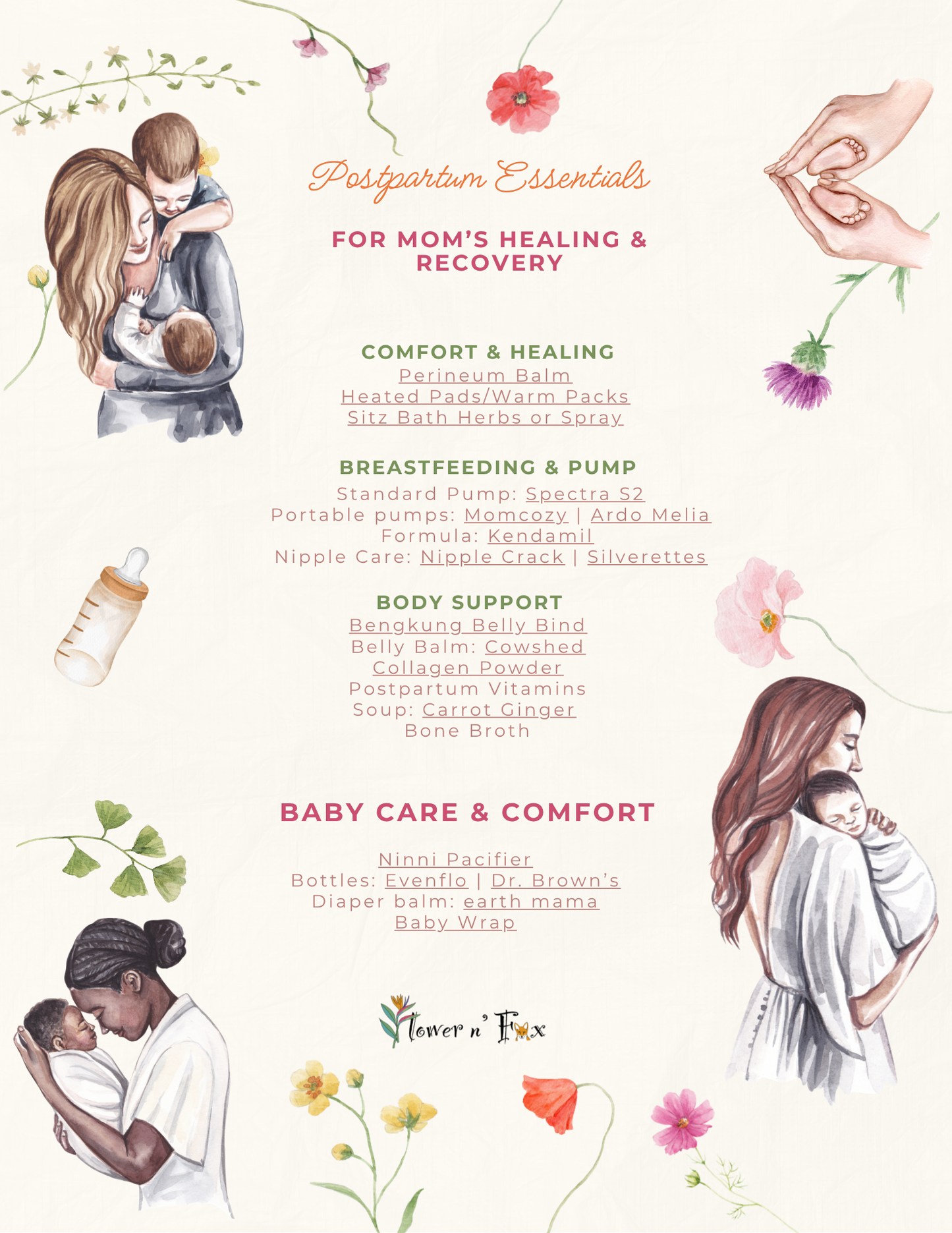 Postpartum Essentials for Healing